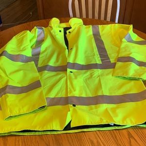Safety coat for work or motorcycle.